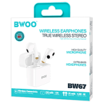 BWOO WIRELESS EARPHONES MICROPHONE BW67 Music Bluetooth