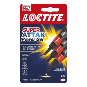 Colla Loctite Super Attak Power Flex gel Mini Trio - 1g - conf. 3