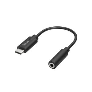 Hama Cavo adattatore USB Type C / presa jack 3.5 mm, 0,10 mt,Bianco