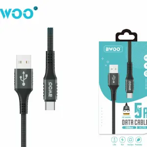Cavo Ricarica Dati USB Nylon TYPE-C Sincronizza Fast Charge 5A USB C 1Mt X288c